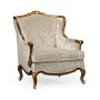 Bergère Arm Chair with Gilded Carving