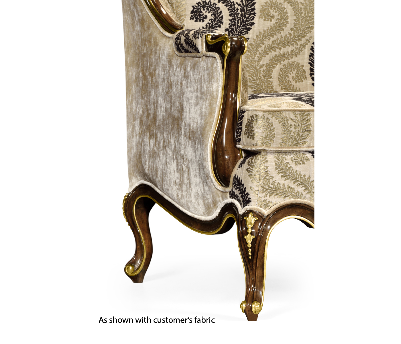 Bergère Arm Chair with Gilded Carving