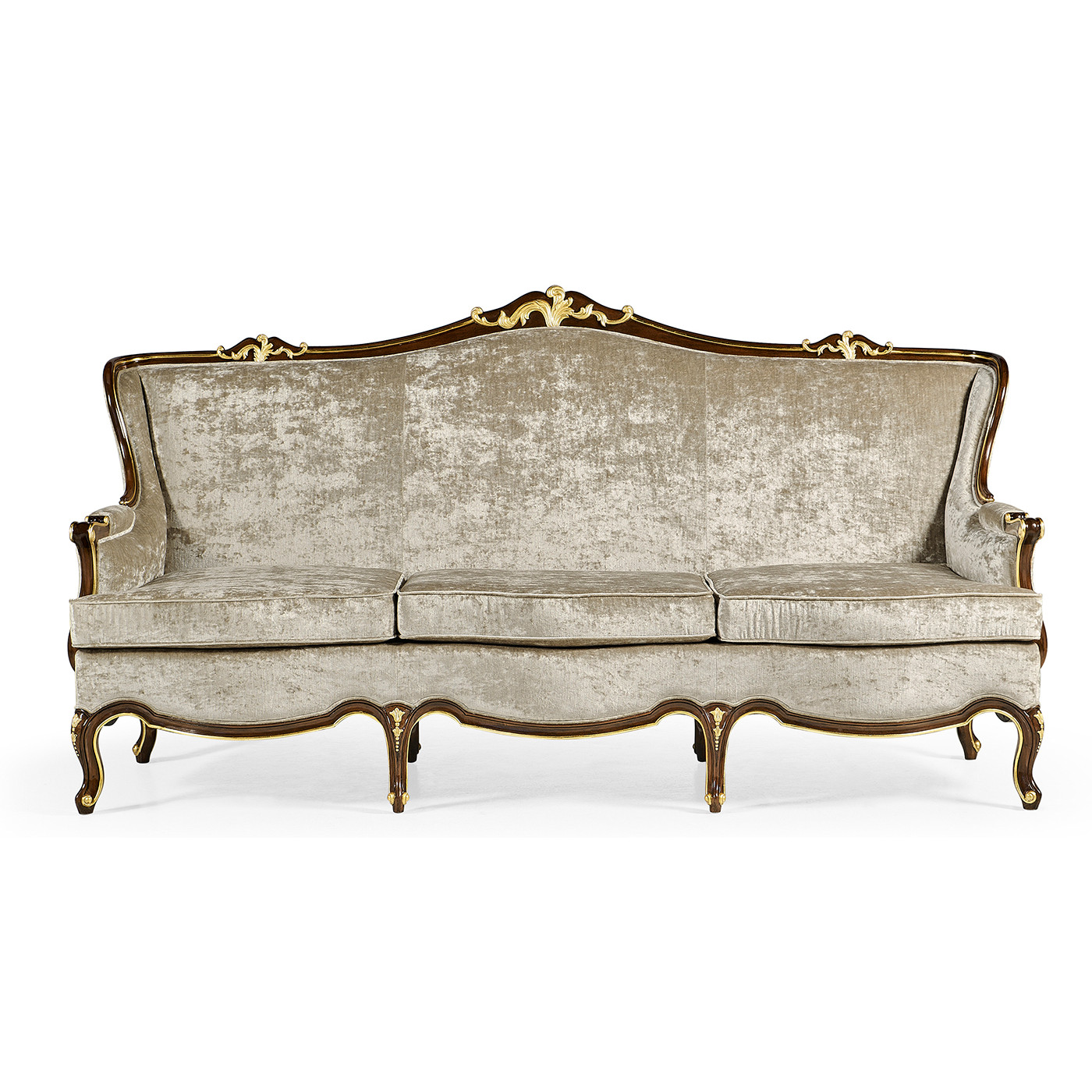 Bergère Three Seater Sofa with Gilded Carving