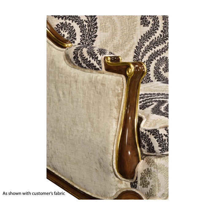 Bergère Three Seater Sofa with Gilded Carving