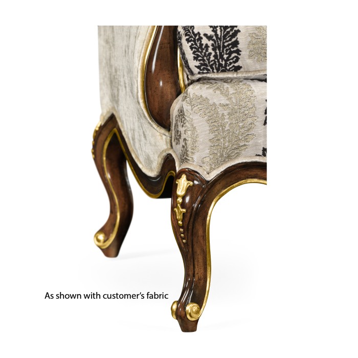 Bergère Three Seater Sofa with Gilded Carving