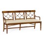 Regency Walnut Three Seater Bench