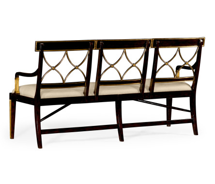 Regency Ebony Three Seater Bench