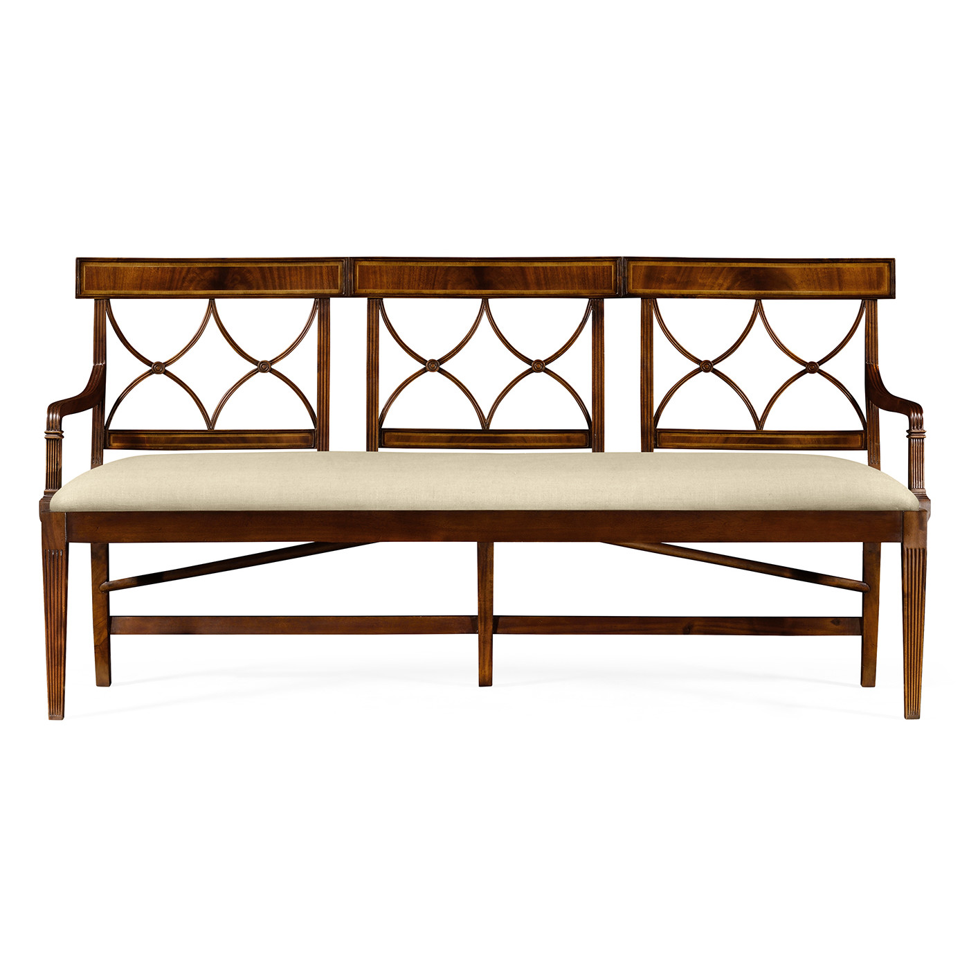 Buckingham Three Seater Mahogany Bench