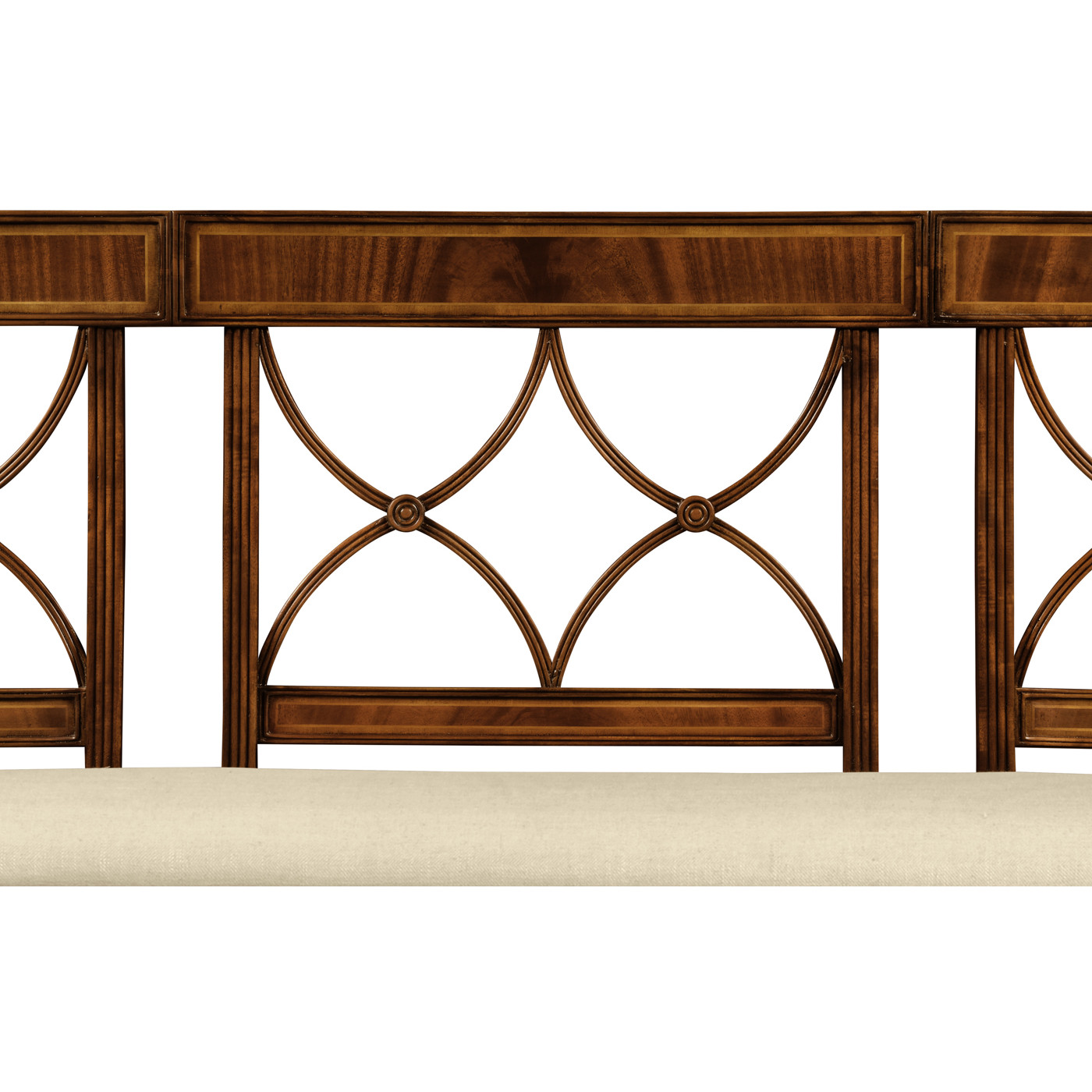 Buckingham Three Seater Mahogany Bench
