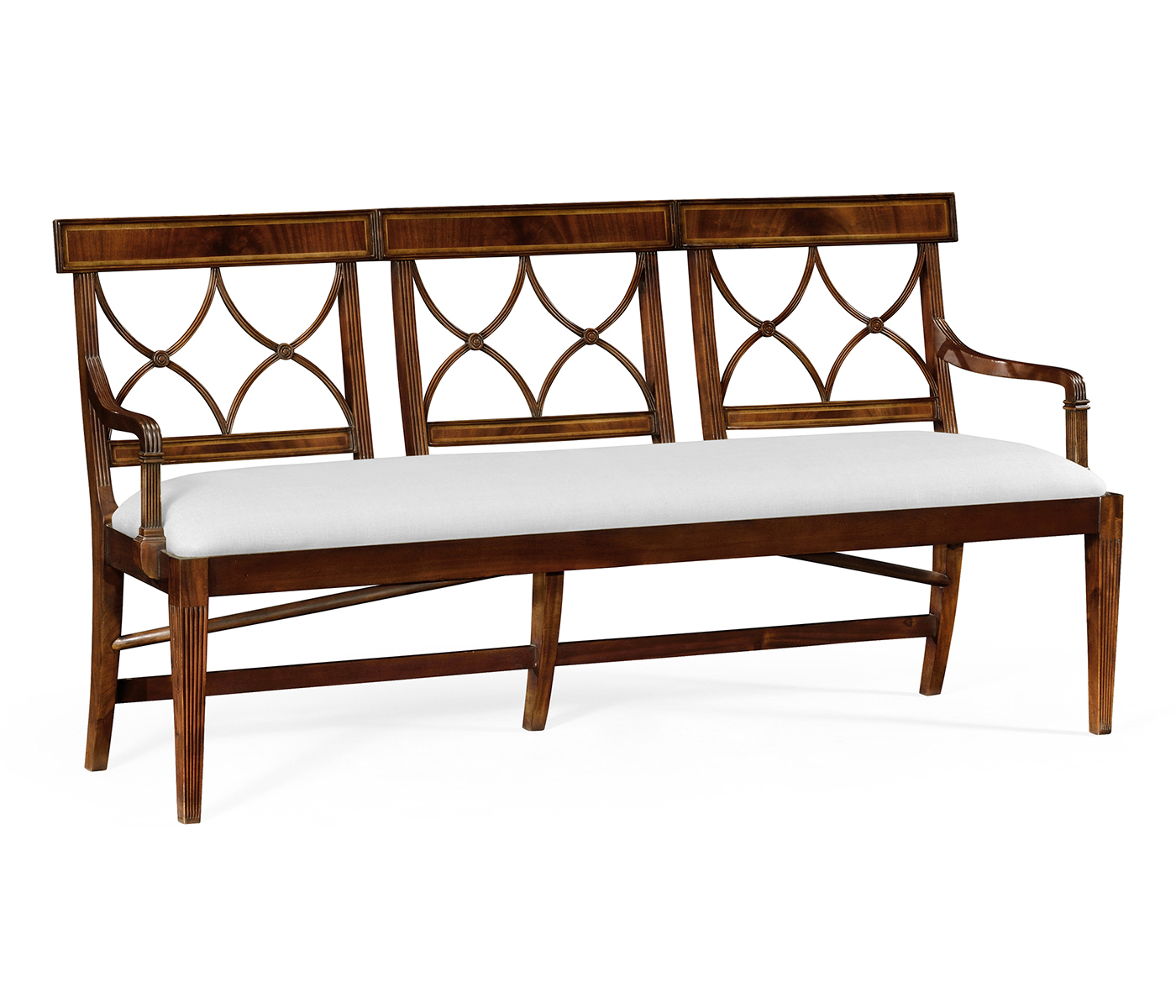 Buckingham Three Seater Mahogany Bench