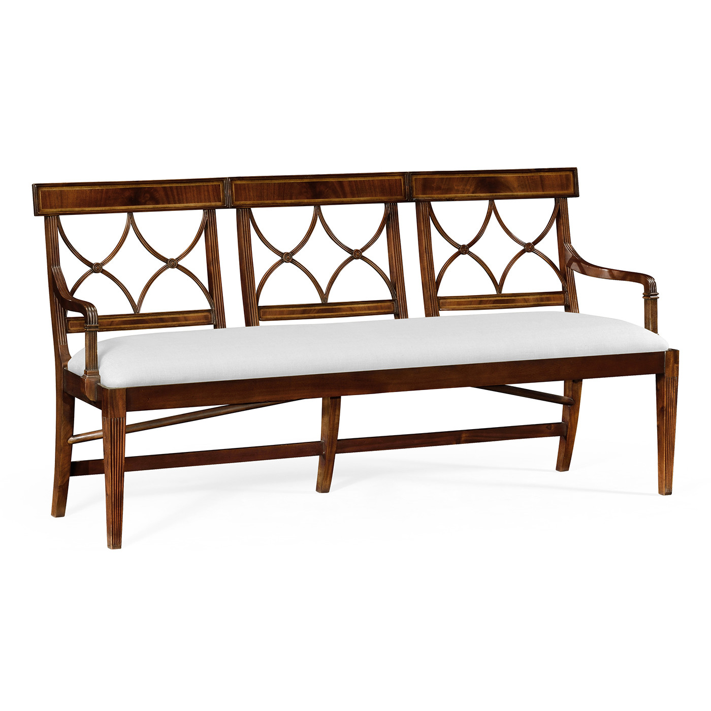Buckingham Three Seater Mahogany Bench