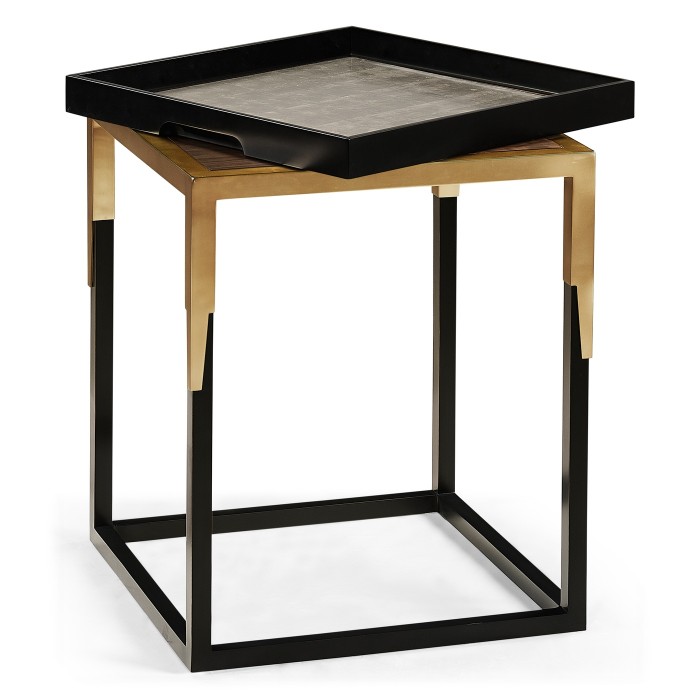 Square Natural Walnut Tray Table