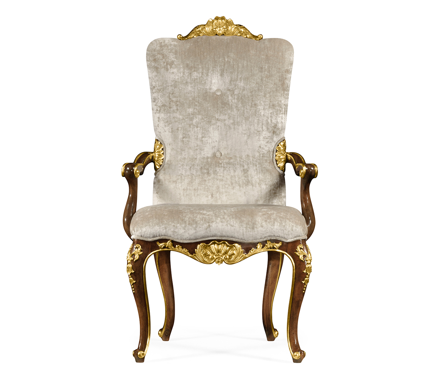 Dining Arm Chair with Gilt Carved Detailing