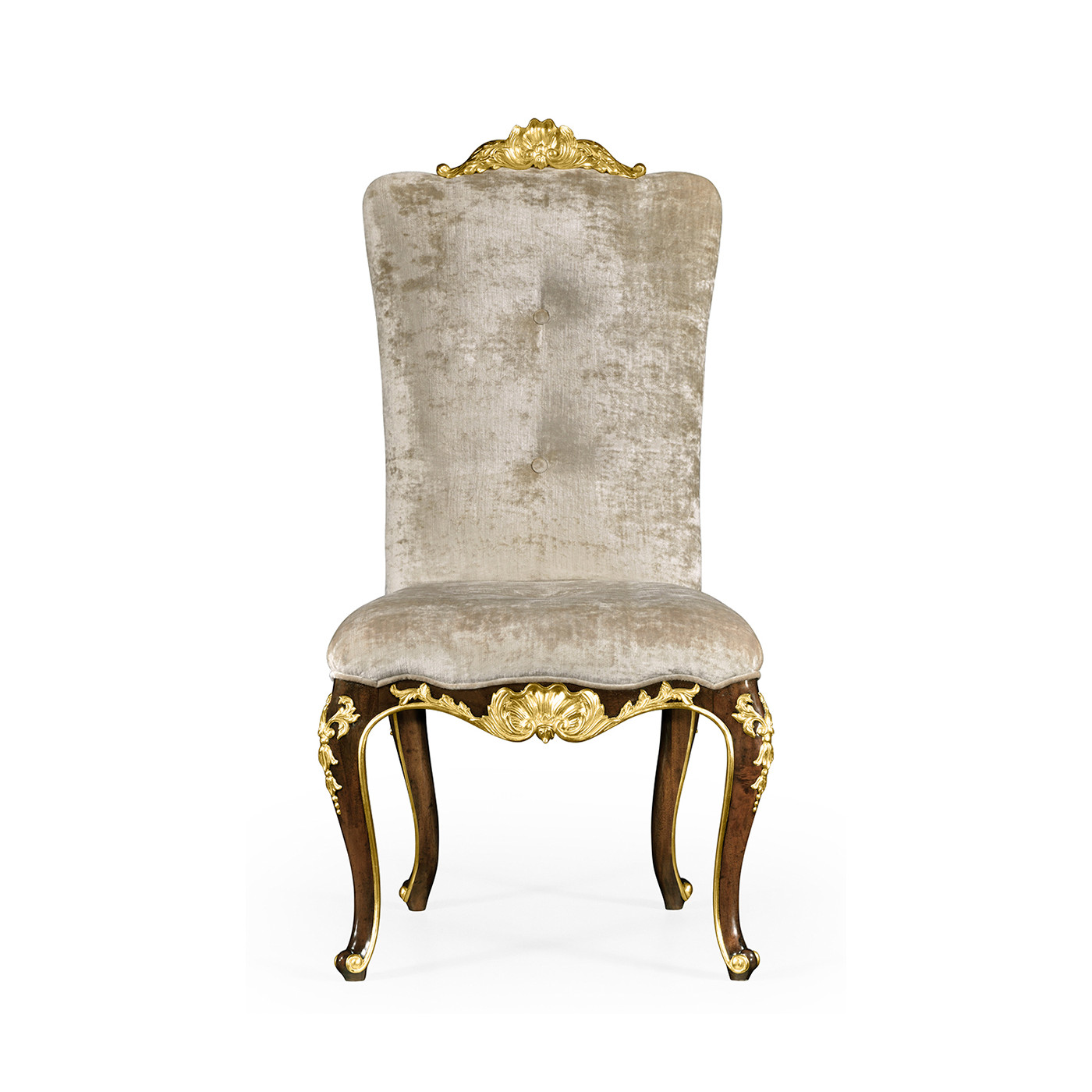 Dining Side Chair with Gilt Carved Detailing