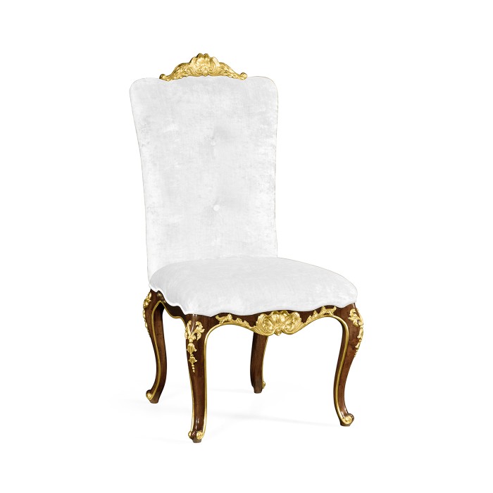 Dining Side Chair with Gilt Carved Detailing