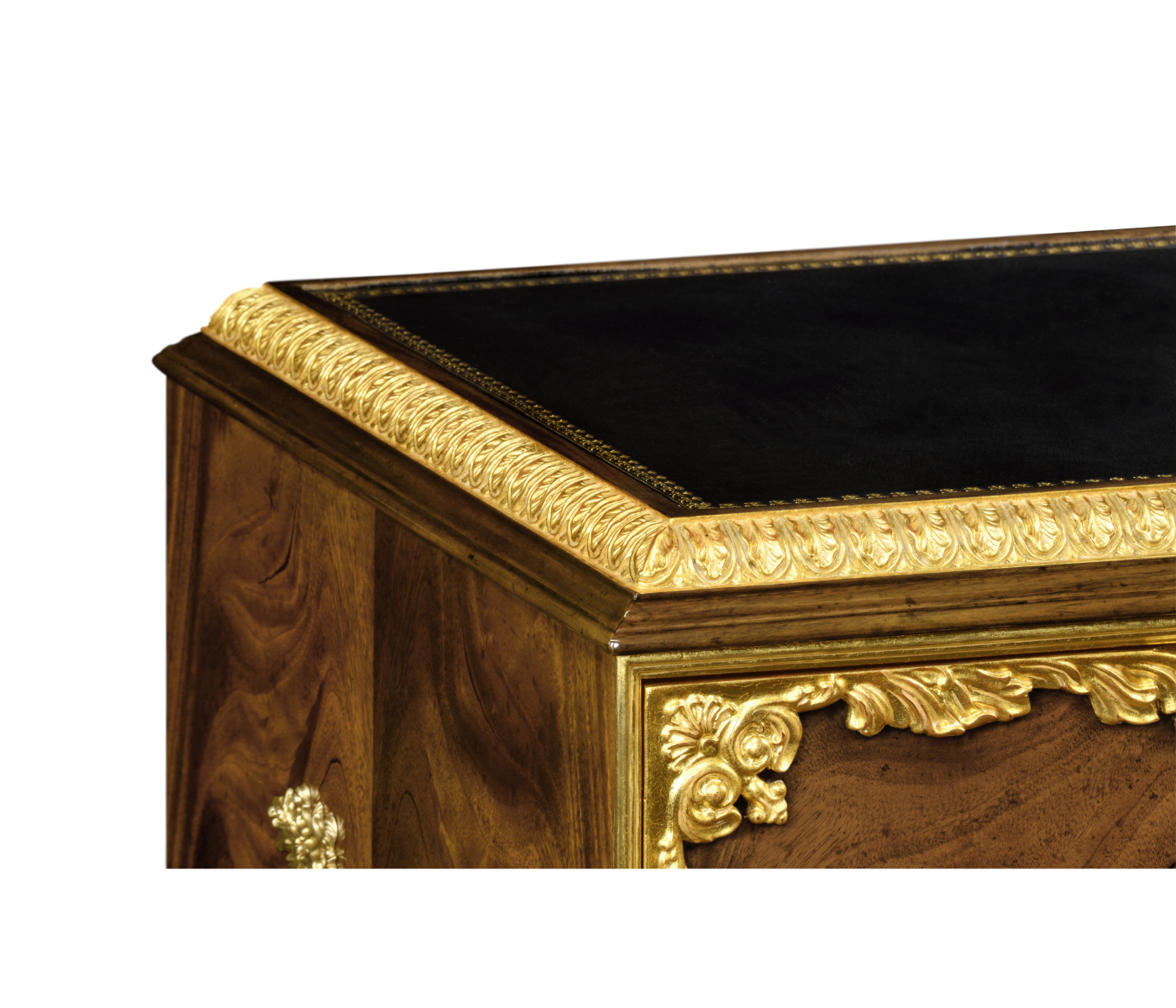 Mahogany & Gilded Flatware Collectors Cabinet