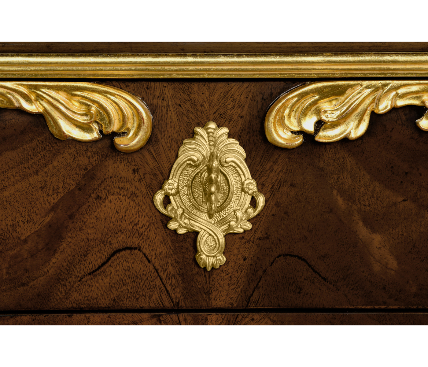 Mahogany & Gilded Flatware Collectors Cabinet