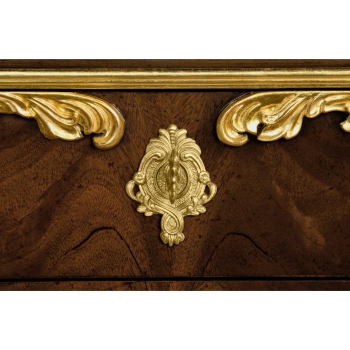 Mahogany & Gilded Flatware Collectors Cabinet