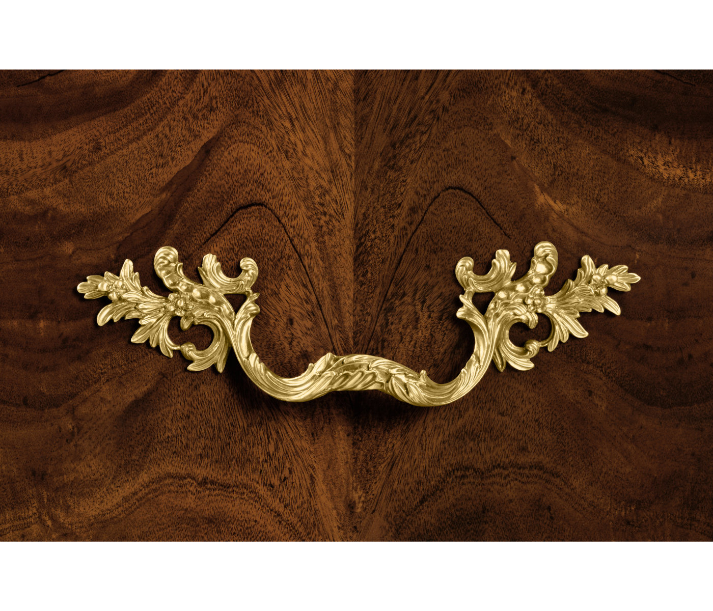 Mahogany & Gilded Flatware Collectors Cabinet