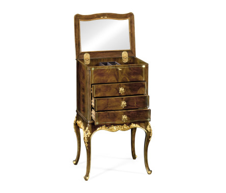 Mahogany & Gilded Jewellery Collectors Cabinet