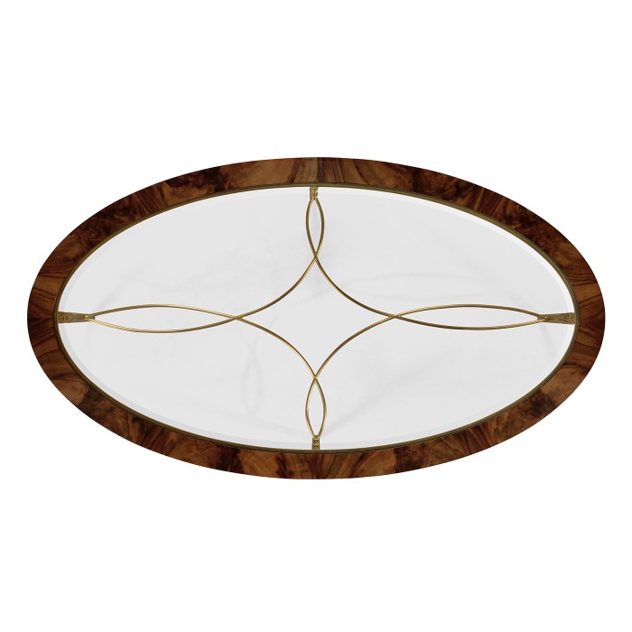 Oval Tropical Walnut Cocktail Table