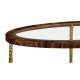 Oval Tropical Walnut Cocktail Table