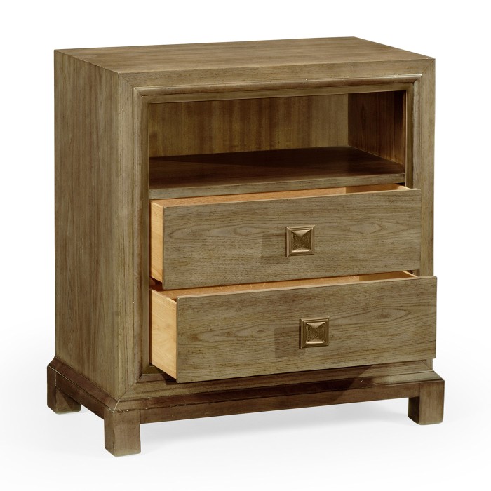 Nightstand in light grey chestnut