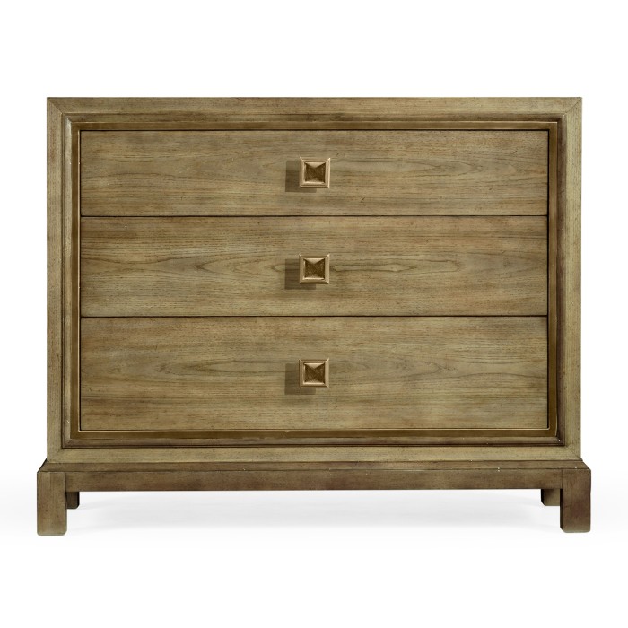 Large chest of drawers in light grey chestnut