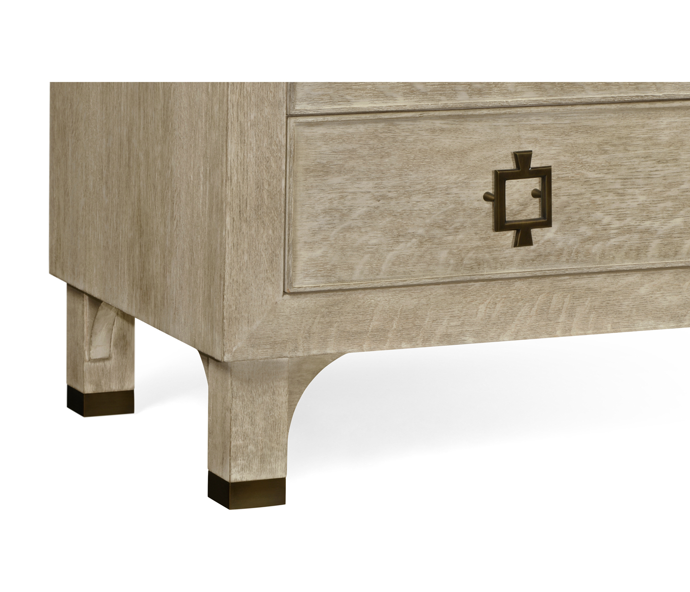 Greyed Oak Chest of Drawers with Marble Top
