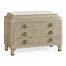 Greyed Oak Chest of Drawers with Marble Top