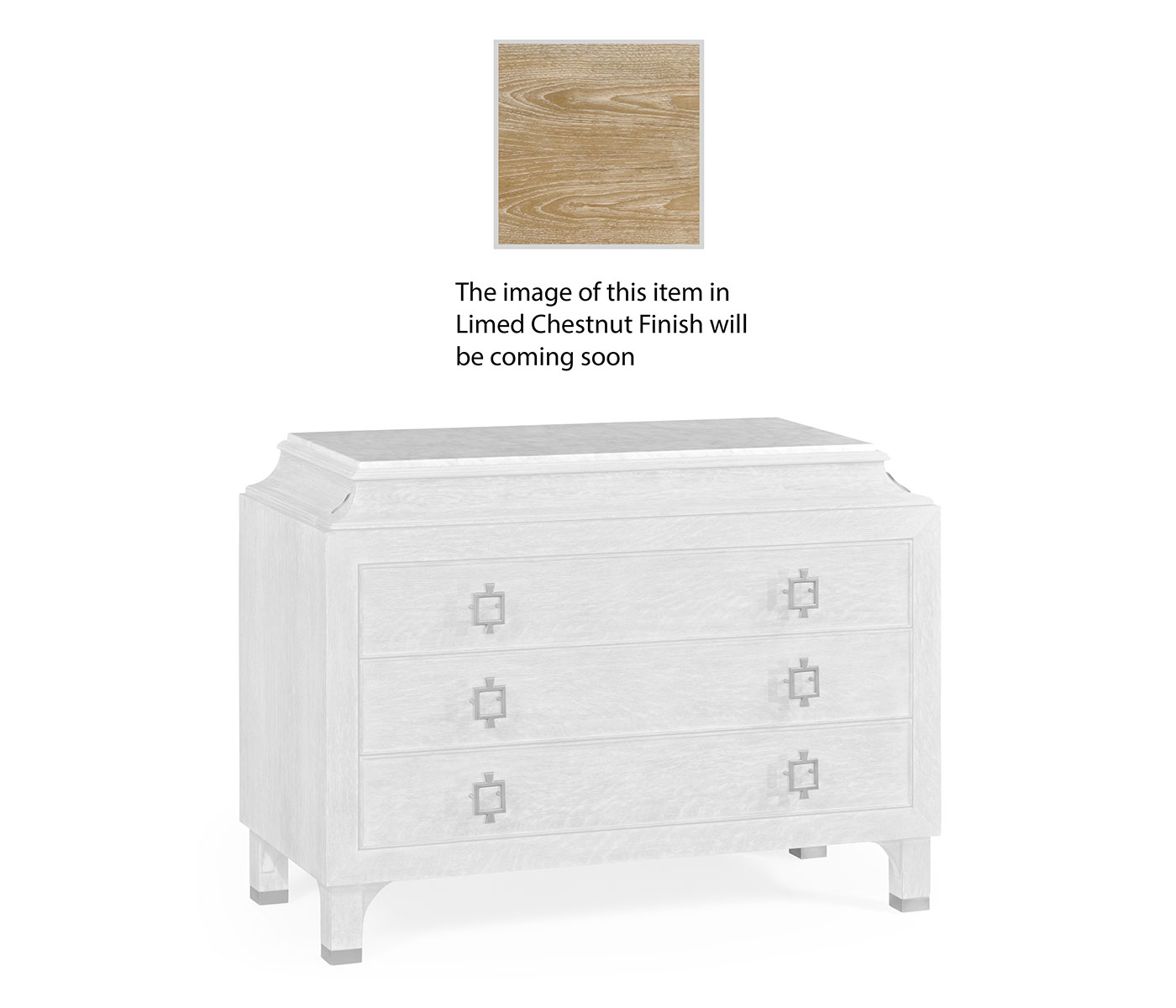 Chest of drawers in limed chestnut