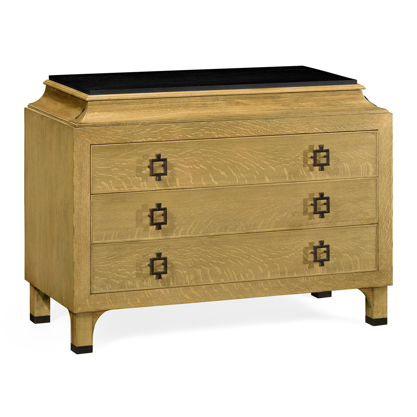 Natural Oak Chest of Drawers with Marble Top