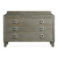 Pewter Oak Chest of Drawers with Marble Top