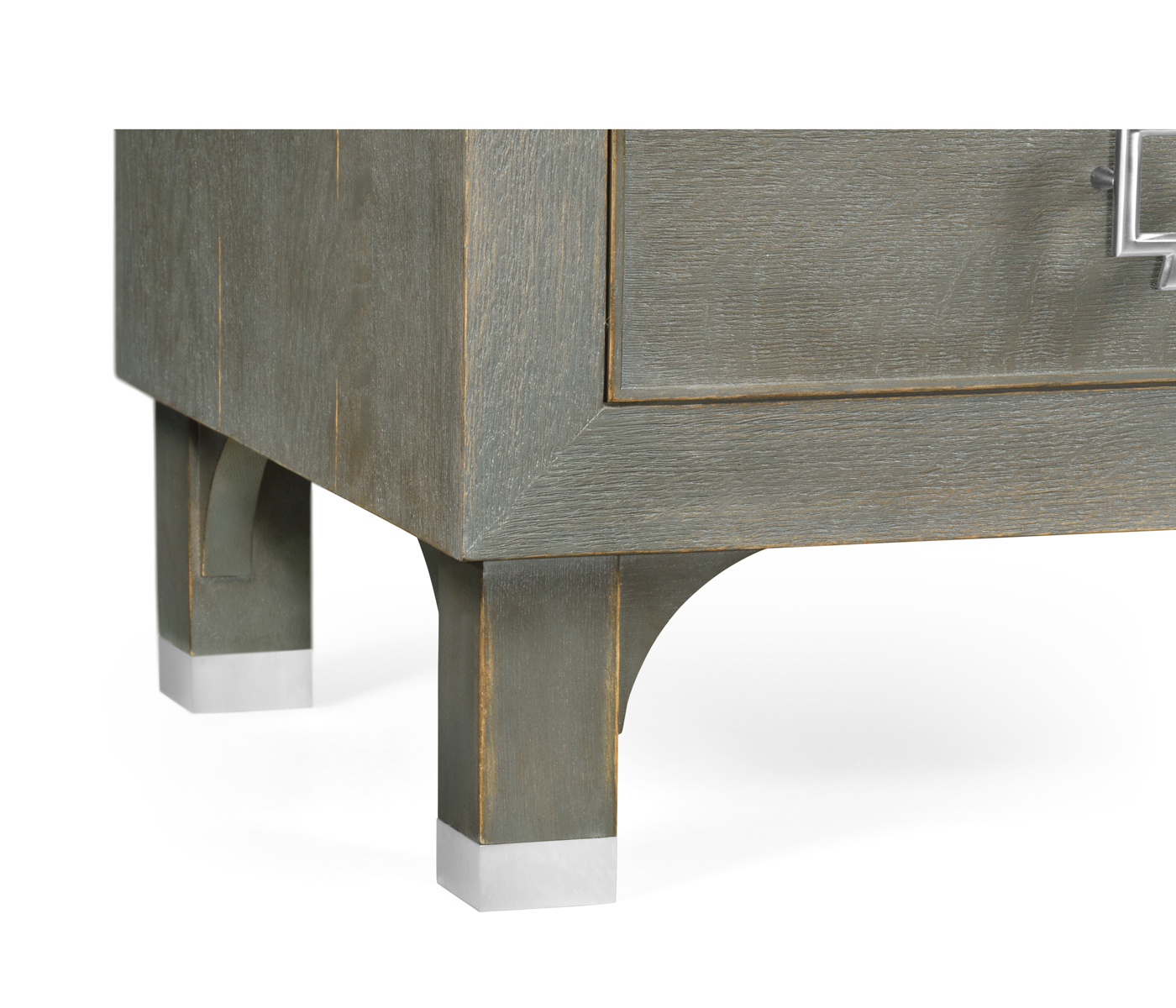Pewter Oak Chest of Drawers with Marble Top