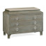 Pewter Oak Chest of Drawers with Marble Top
