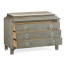 Pewter Oak Chest of Drawers with Marble Top