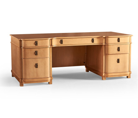 Federal style mahogany kneehole desk