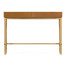 Architectural console table with drawers in leather