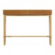 Architectural console table with drawers in leather
