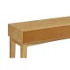 Architectural console table with drawers in leather