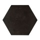 Architectural Hexagonal Black Mocha Oak Oyster Lamp Table