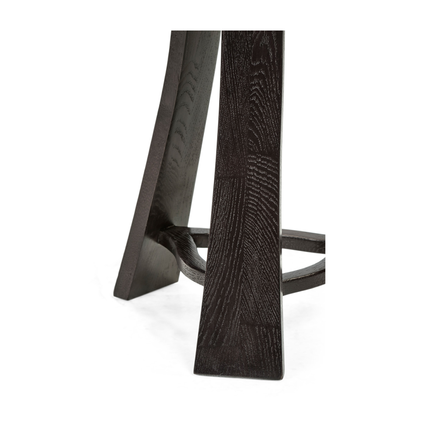 Architectural Hexagonal Black Mocha Oak Oyster Lamp Table