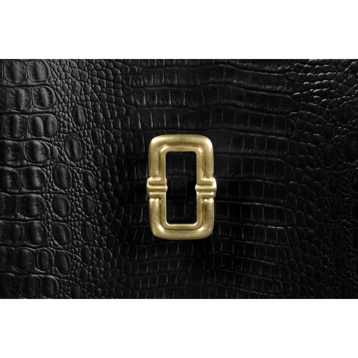 Serpentine Black Faux Croc Skin Chest of Drawers