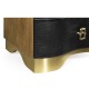 Serpentine black faux crocodile skin nightstand