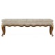 Bench with Gilt Carved Detailing