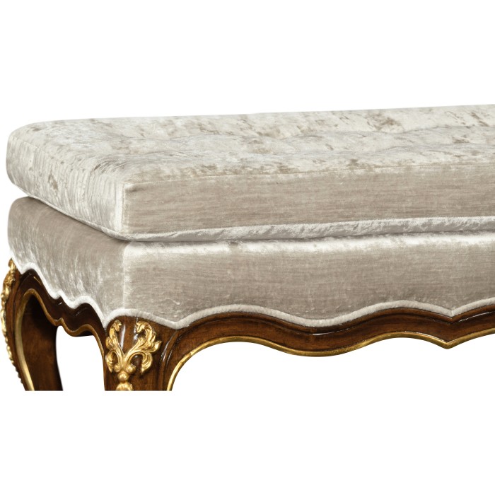 Bench with Gilt Carved Detailing