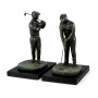 Pair of Dark Antique Bronze Golfer Bookends