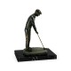 Pair of Dark Antique Bronze Golfer Bookends