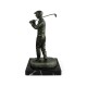 Pair of Dark Antique Bronze Golfer Bookends