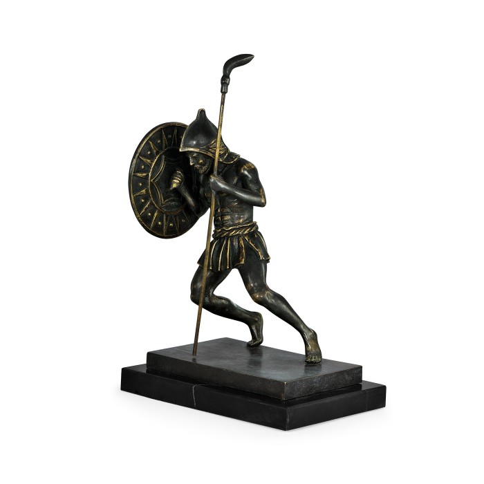 Pair of Dark Bronze Combatant Bookends