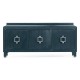 Antique Blue Oak Three-Door Buffet