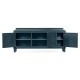 Antique Blue Oak Three-Door Buffet