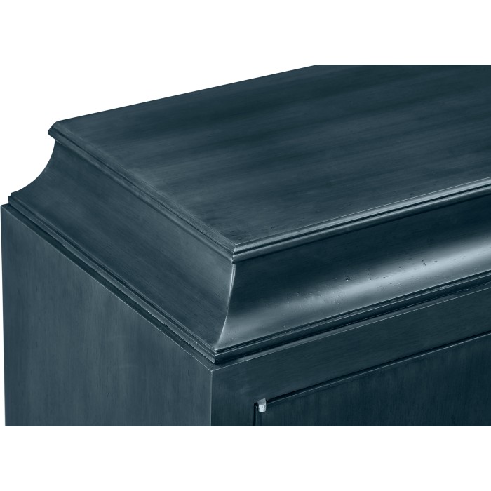 Antique Blue Oak Three-Door Buffet