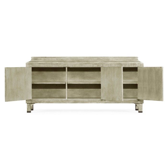 Greyed Oak Three-Door Buffet